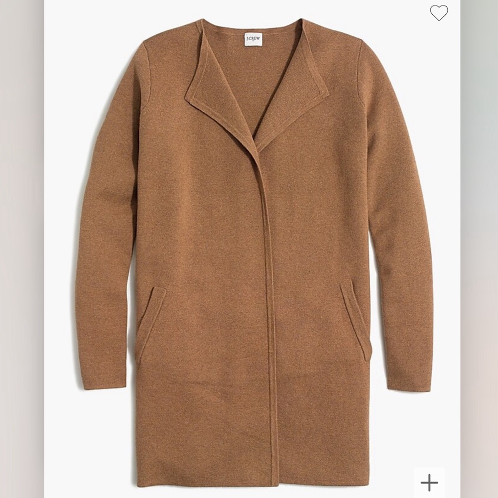 J Crew Factory Vanessa Sweater Cardigan Jacket Heather Camel Tan Brown Ella XS